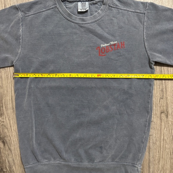 Comfort Colors Lobstah Maine Sweatshirt Gray Graphic Crewneck Size Small - Picture 6 of 11